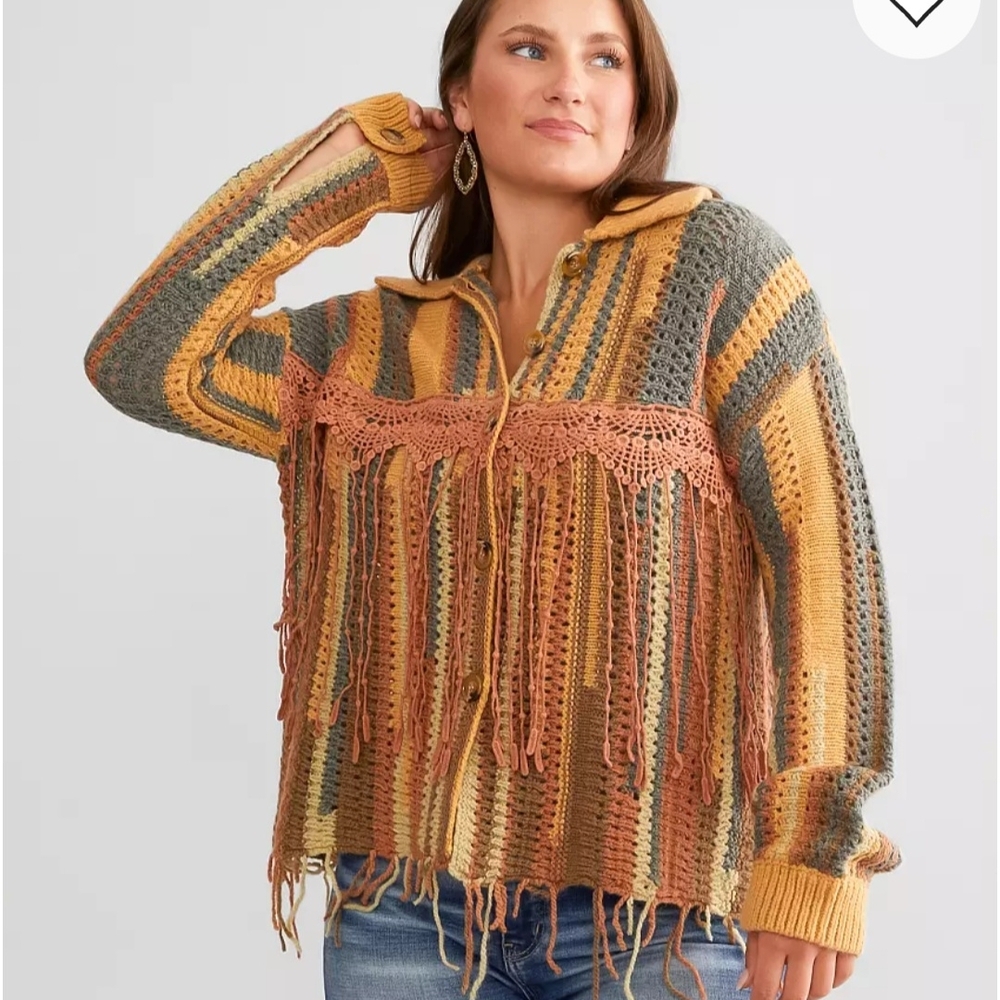 Miss Me Multicolor Fringe Cardigan